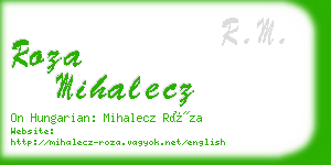 roza mihalecz business card